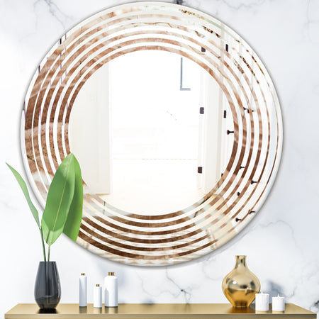 Crystals minerals and stones - Modern Round or Oval Wall Mirror - Wave