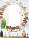 Crystals minerals and stones - Modern Round or Oval Wall Mirror - Leaves