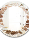 Crystals minerals and stones - Modern Round or Oval Wall Mirror - Leaves