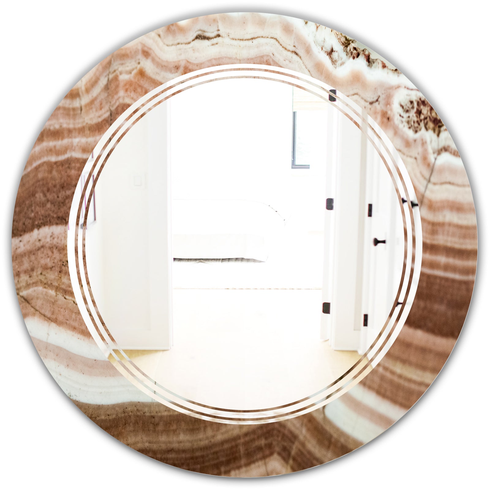 Crystals minerals and stones - Modern Round or Oval Wall Mirror - Triple C