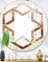 Crystals minerals and stones - Modern Round or Oval Wall Mirror - Hexagon Star