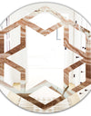 Crystals minerals and stones - Modern Round or Oval Wall Mirror - Hexagon Star