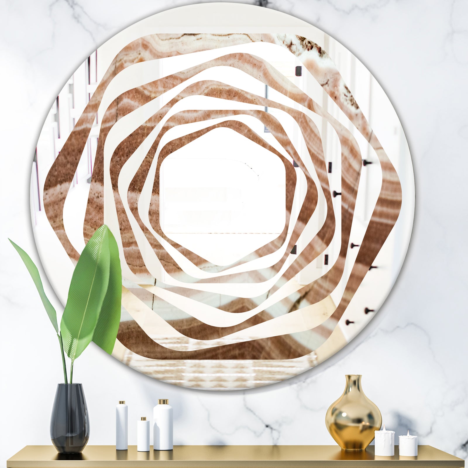 Crystals minerals and stones - Modern Round or Oval Wall Mirror - Whirl