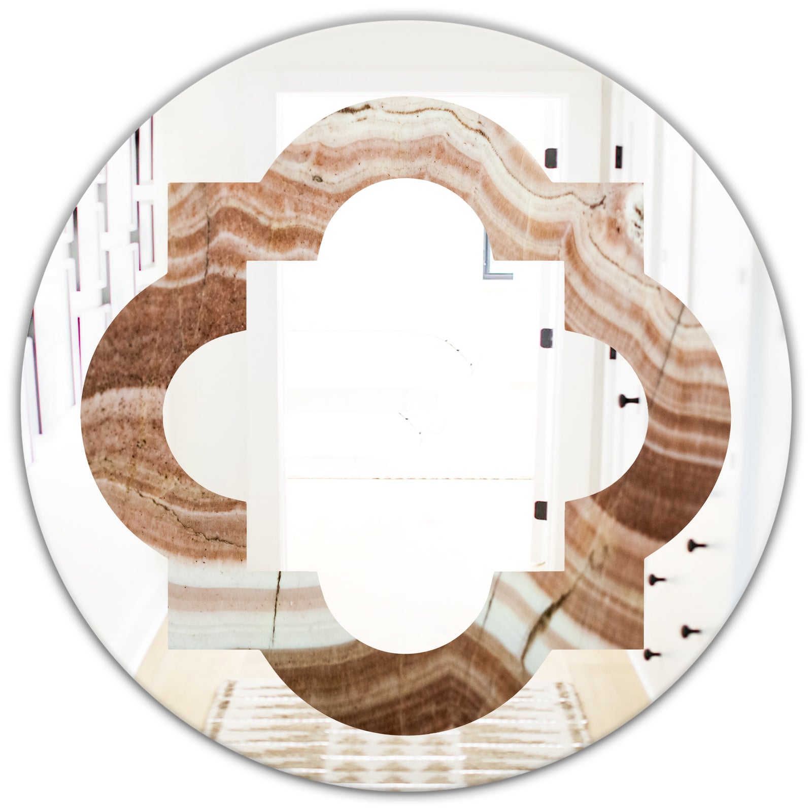 Crystals minerals and stones - Modern Round or Oval Wall Mirror - Quatrefoil