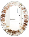 Crystals minerals and stones - Modern Round or Oval Wall Mirror - Leaves