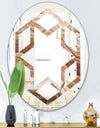 Crystals minerals and stones - Modern Round or Oval Wall Mirror - Hexagon Star