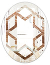 Crystals minerals and stones - Modern Round or Oval Wall Mirror - Hexagon Star