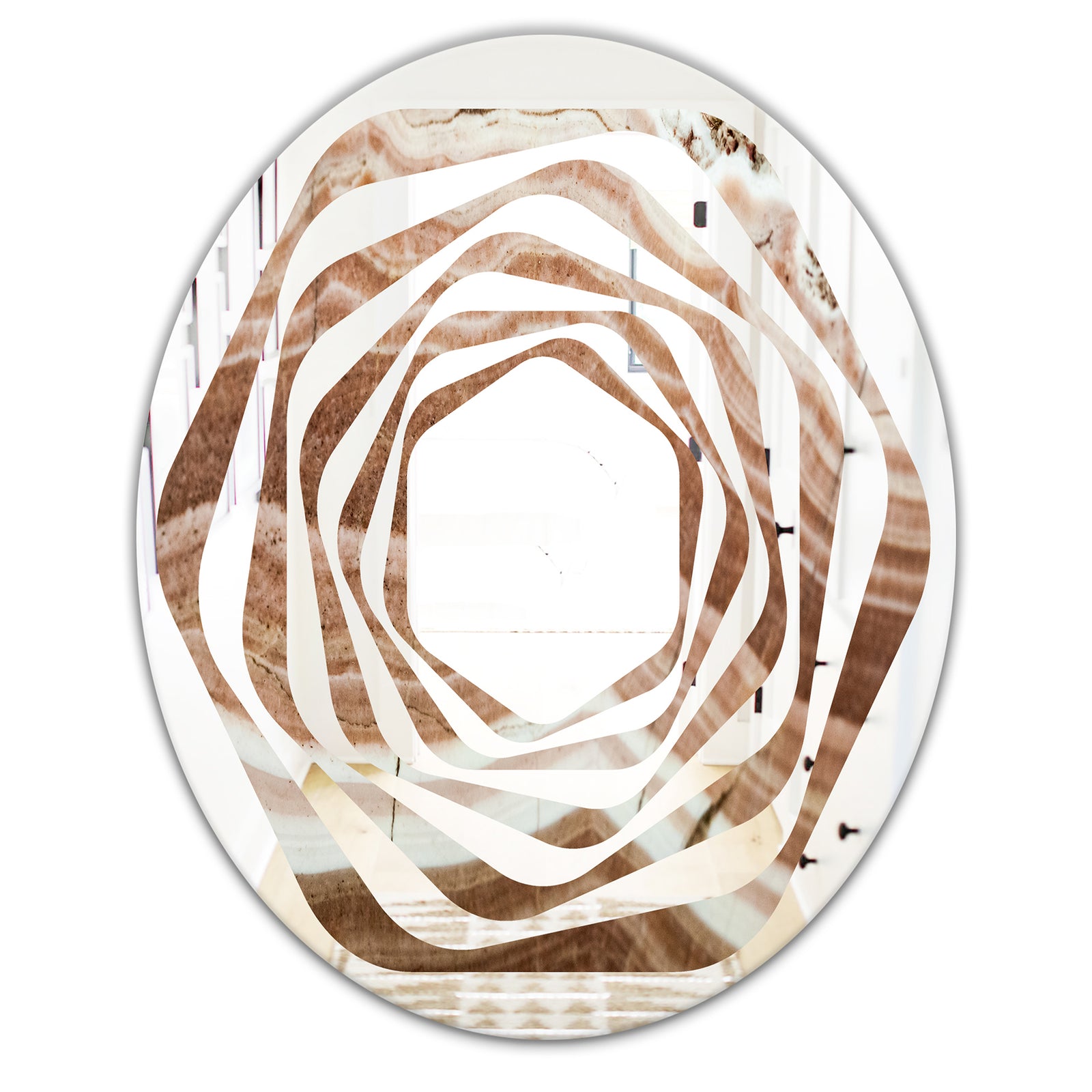 Crystals minerals and stones - Modern Round or Oval Wall Mirror - Whirl