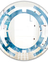 Blue crystals Agate - Modern Round or Oval Wall Mirror - Space