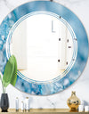 Blue crystals Agate - Modern Round or Oval Wall Mirror - Triple C