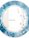 Blue crystals Agate - Modern Round or Oval Wall Mirror - Triple C