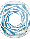 Blue crystals Agate - Modern Round or Oval Wall Mirror - Whirl