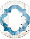Blue crystals Agate - Modern Round or Oval Wall Mirror - Quatrefoil