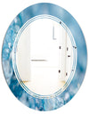 Blue crystals Agate - Modern Round or Oval Wall Mirror - Triple C