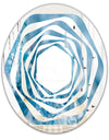 Blue crystals Agate - Modern Round or Oval Wall Mirror - Whirl