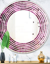 Purple Gems - Modern Round or Oval Wall Mirror - Wave