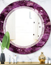 Purple Gems - Modern Round or Oval Wall Mirror - Triple C