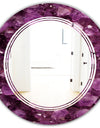 Purple Gems - Modern Round or Oval Wall Mirror - Triple C