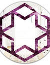 Purple Gems - Modern Round or Oval Wall Mirror - Hexagon Star