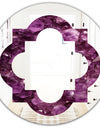 Purple Gems - Modern Round or Oval Wall Mirror - Quatrefoil