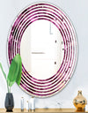 Purple Gems - Modern Round or Oval Wall Mirror - Wave