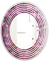 Purple Gems - Modern Round or Oval Wall Mirror - Wave