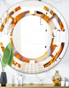 Fire With Rrystals - Modern Round or Oval Wall Mirror - Space