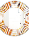Fire With Rrystals - Modern Round or Oval Wall Mirror - Wave