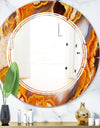 Fire With Rrystals - Modern Round or Oval Wall Mirror - Triple C