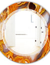 Fire With Rrystals - Modern Round or Oval Wall Mirror - Triple C