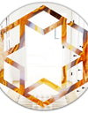 Fire With Rrystals - Modern Round or Oval Wall Mirror - Hexagon Star