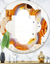 Fire With Rrystals - Modern Round or Oval Wall Mirror - Quatrefoil