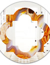 Fire With Rrystals - Modern Round or Oval Wall Mirror - Quatrefoil