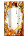 Fire With Rrystals - Modern Mirror - Frameless Wall Mirror