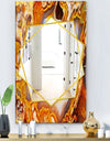 Fire With Rrystals - Modern Mirror - Frameless Wall Mirror