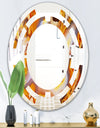 Fire With Rrystals - Modern Round or Oval Wall Mirror - Space