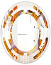 Fire With Rrystals - Modern Round or Oval Wall Mirror - Space