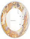Fire With Rrystals - Modern Round or Oval Wall Mirror - Wave