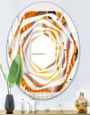 Fire With Rrystals - Modern Round or Oval Wall Mirror - Whirl