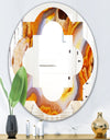 Fire With Rrystals - Modern Round or Oval Wall Mirror - Quatrefoil