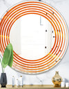 Brown agate in Wave pattern - Modern Round or Oval Wall Mirror - Wave