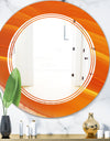 Brown agate in Wave pattern - Modern Round or Oval Wall Mirror - Triple C