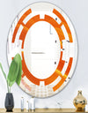 Brown agate in Wave pattern - Modern Round or Oval Wall Mirror - Space