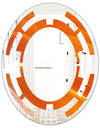 Brown agate in Wave pattern - Modern Round or Oval Wall Mirror - Space