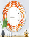 Brown agate in Wave pattern - Modern Round or Oval Wall Mirror - Wave