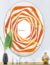 Brown agate in Wave pattern - Modern Round or Oval Wall Mirror - Whirl