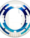 Blue Slice agate crystal - Modern Round or Oval Wall Mirror - Space