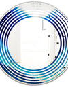 Blue Slice agate crystal - Modern Round or Oval Wall Mirror - Wave