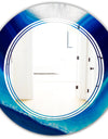 Blue Slice agate crystal - Modern Round or Oval Wall Mirror - Triple C