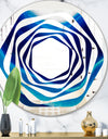 Blue Slice agate crystal - Modern Round or Oval Wall Mirror - Whirl